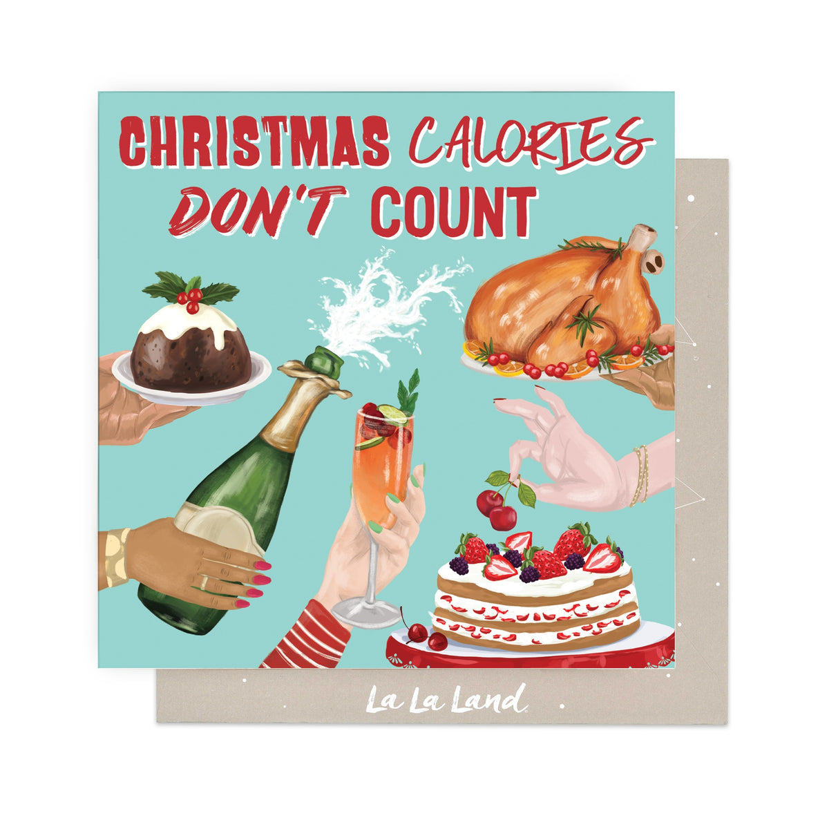 Greeting Card Yes To Christmas Calories