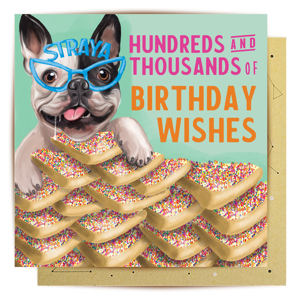 Greeting Card Fairy Bread Dog