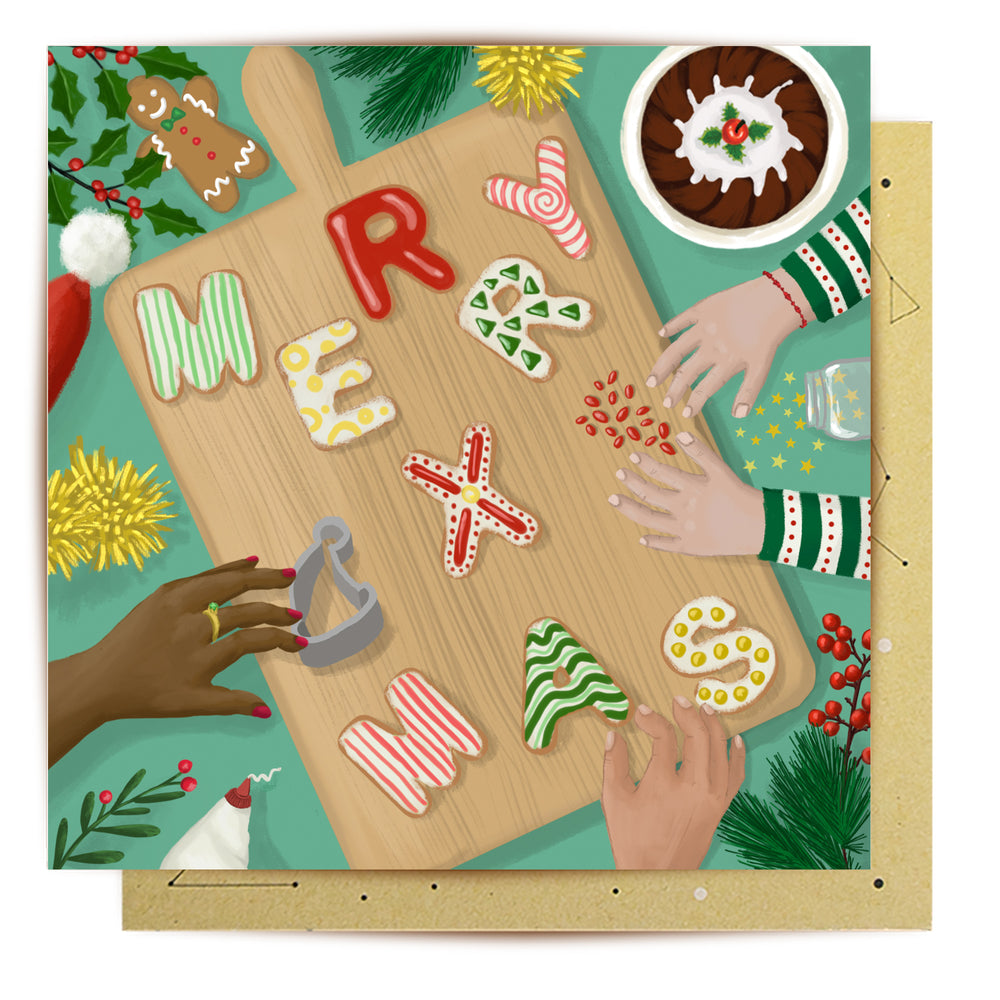 Greeting Card Cookie Decorations