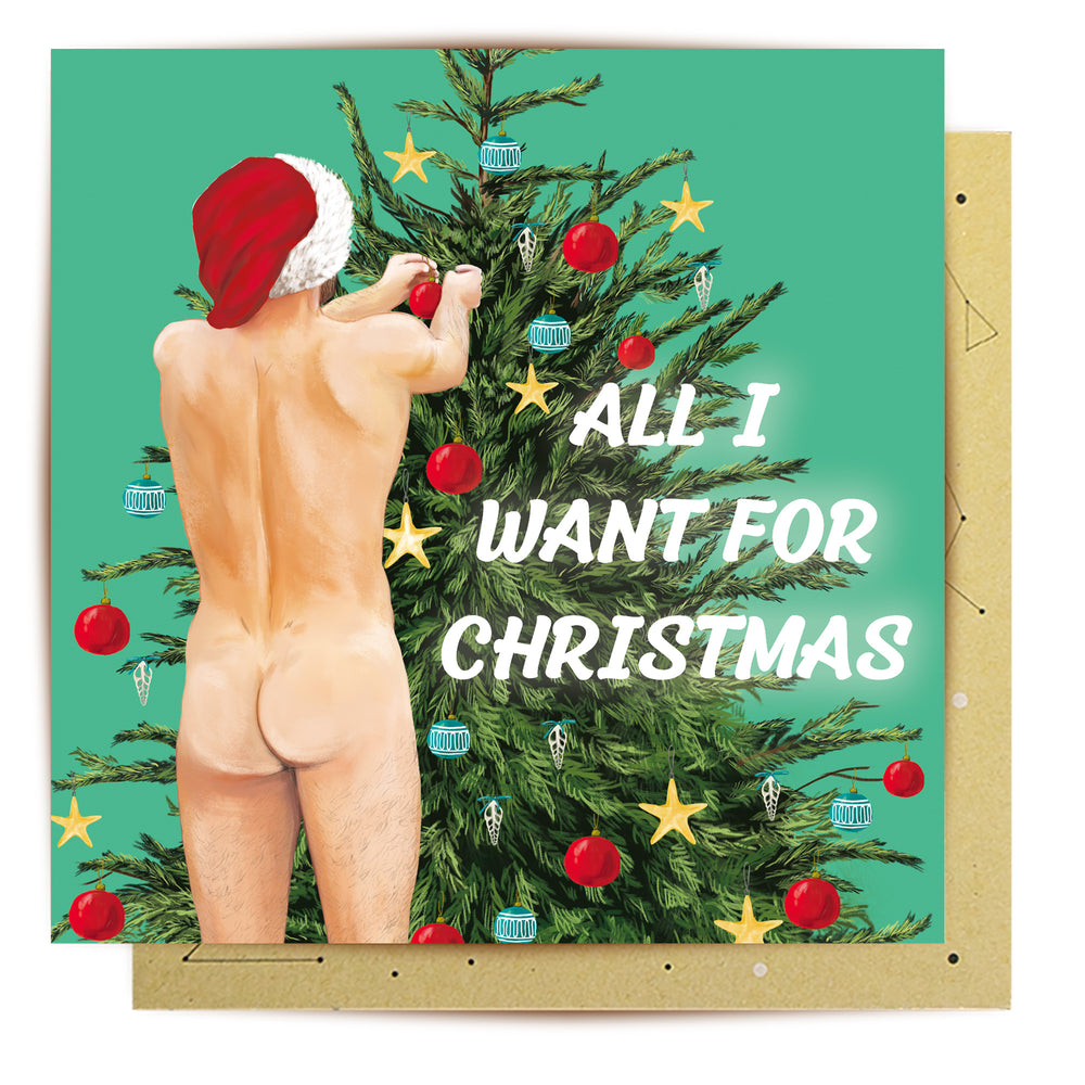 Greeting Card Naked Christmas