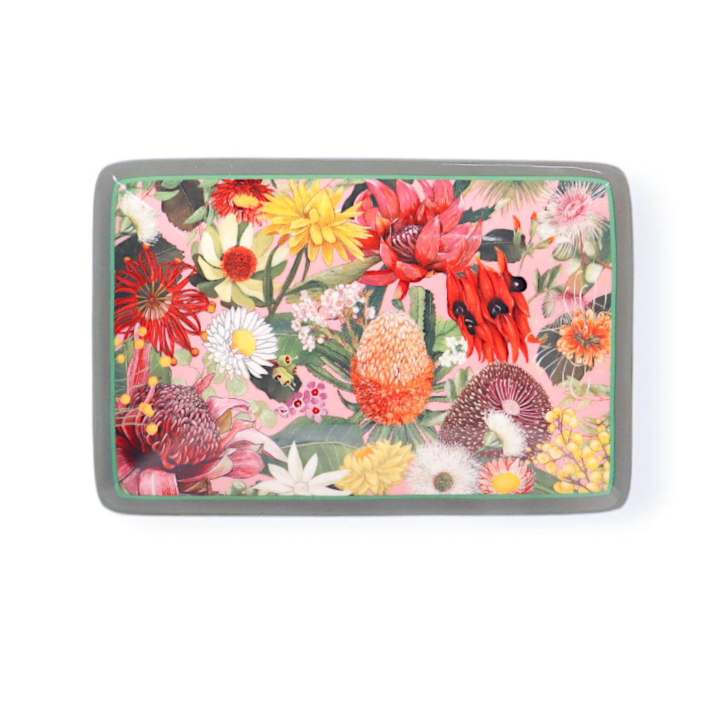 Rectangle Trinket Tray Australian Wildflowers