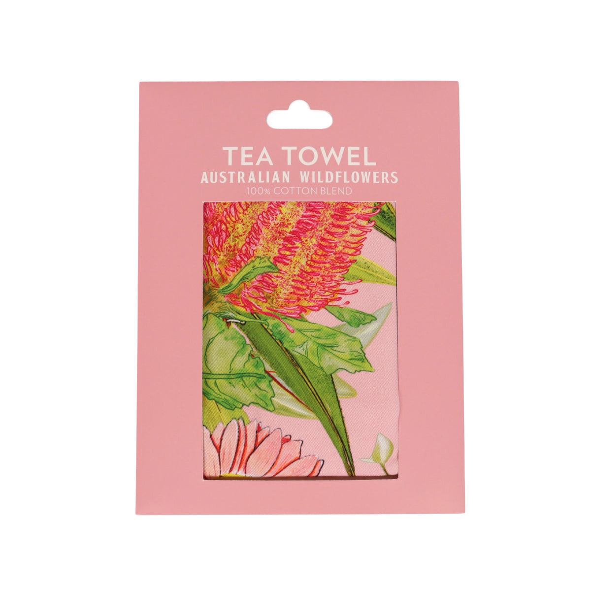 Cotton Tea Towel  Australian Wildflowers Cockatoo