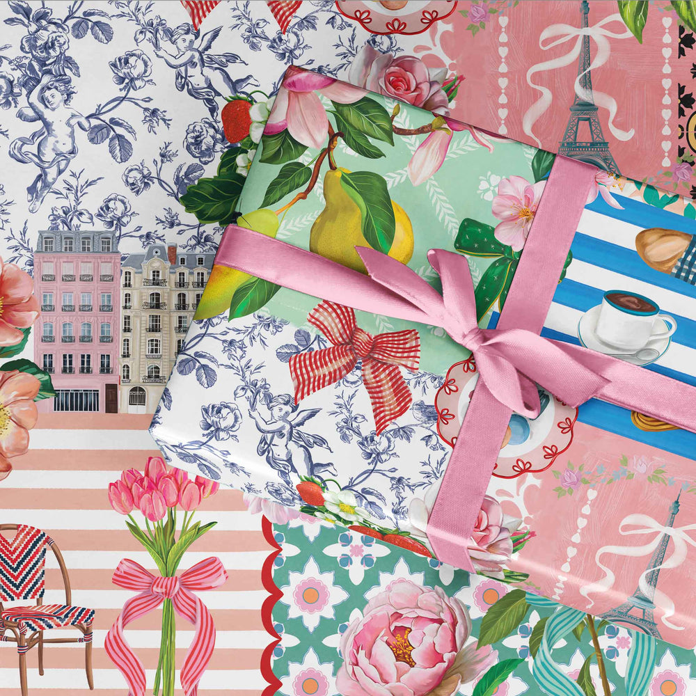 Flat Wrapping Paper Je t'aime Paris