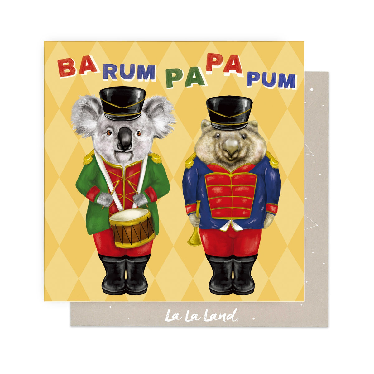Greeting Card Fuzzie Nutcrackers