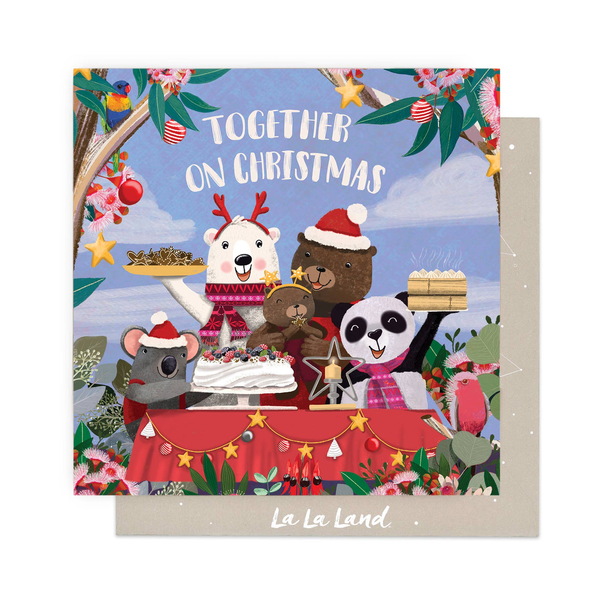 Greeting Card Christmas Bear Guests