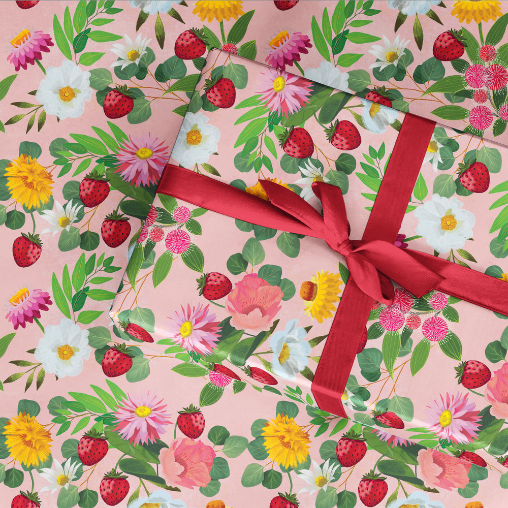 Wrapping Paper Bush Party Strawberries