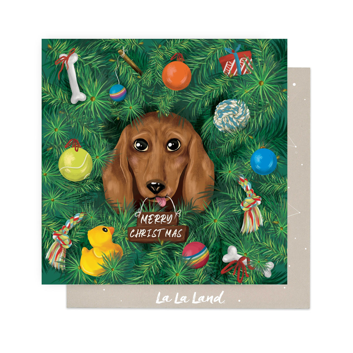 Greeting Card Dog Lovers Christmas