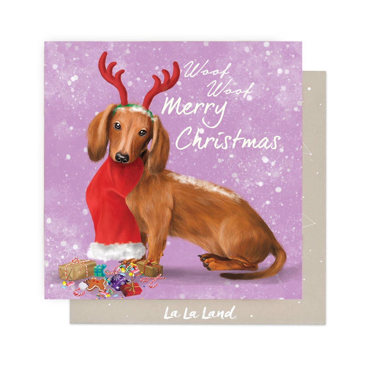 Greeting Card Christmas Daschund