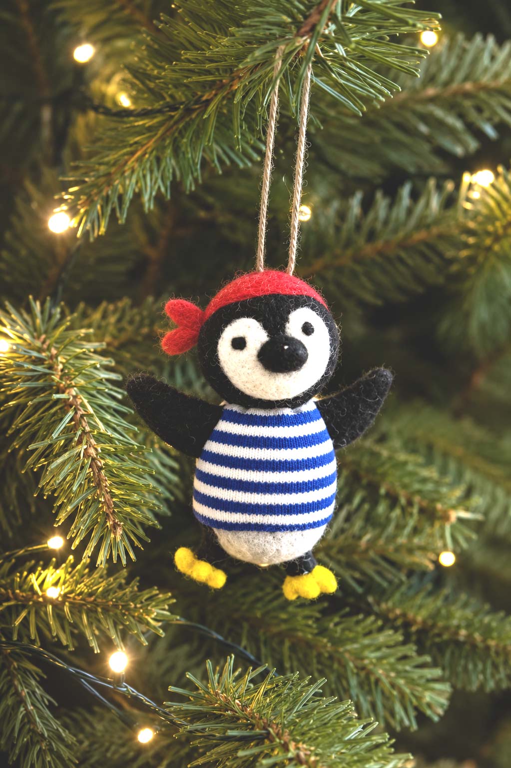 Felt Ornament Pirate Penguin
