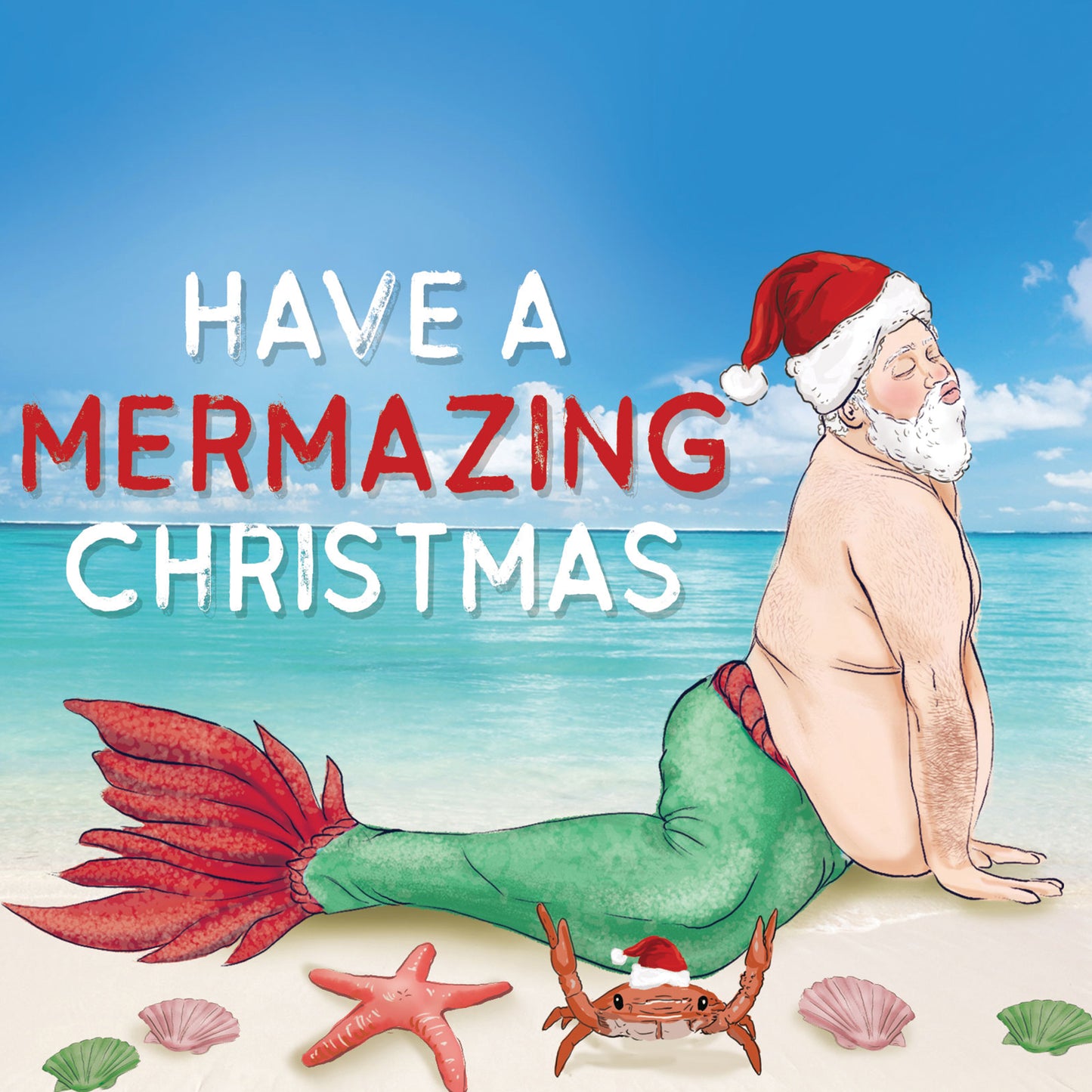 Greeting Card Mermazing Christmas