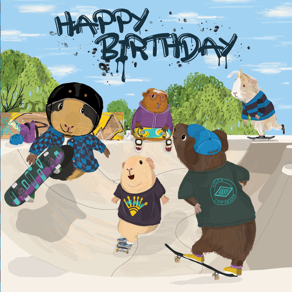 
                      
                        Greeting Card Guinea Pig Skaters
                      
                    