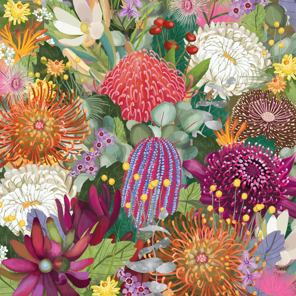 Mini Card Bush Blooms Floral