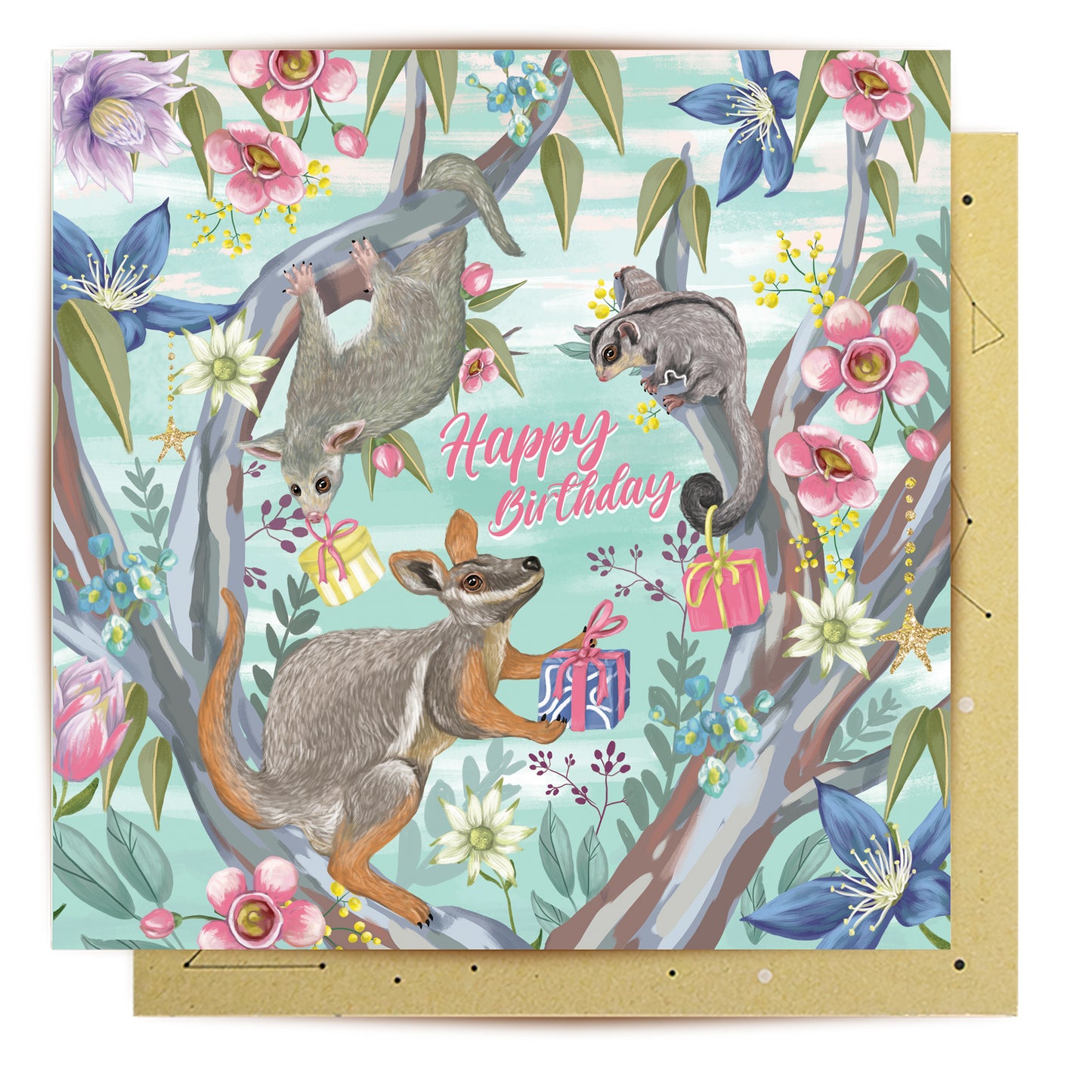 Greeting Card Bushland Animal Birthday