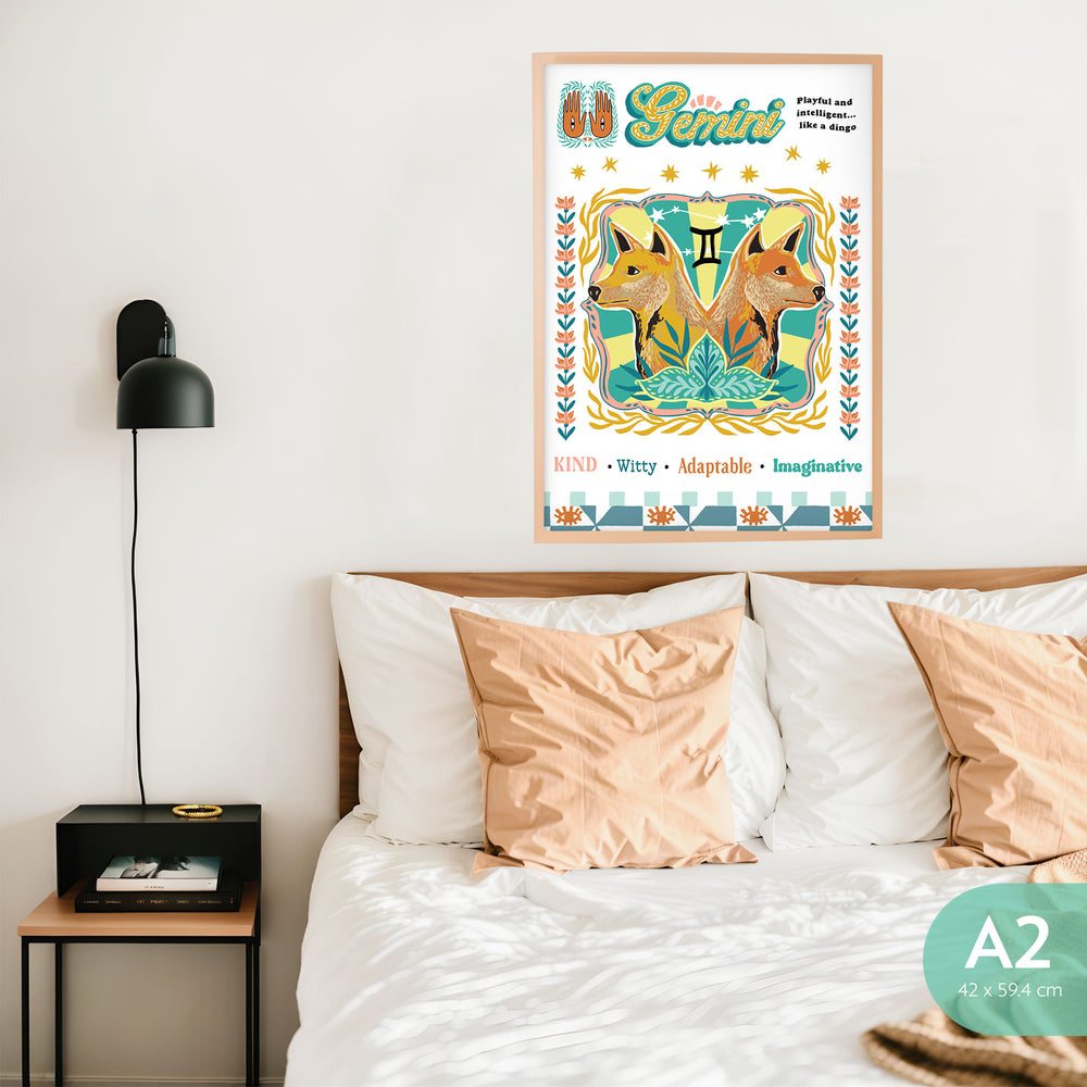 Art Print Aussie Astrology Gemini