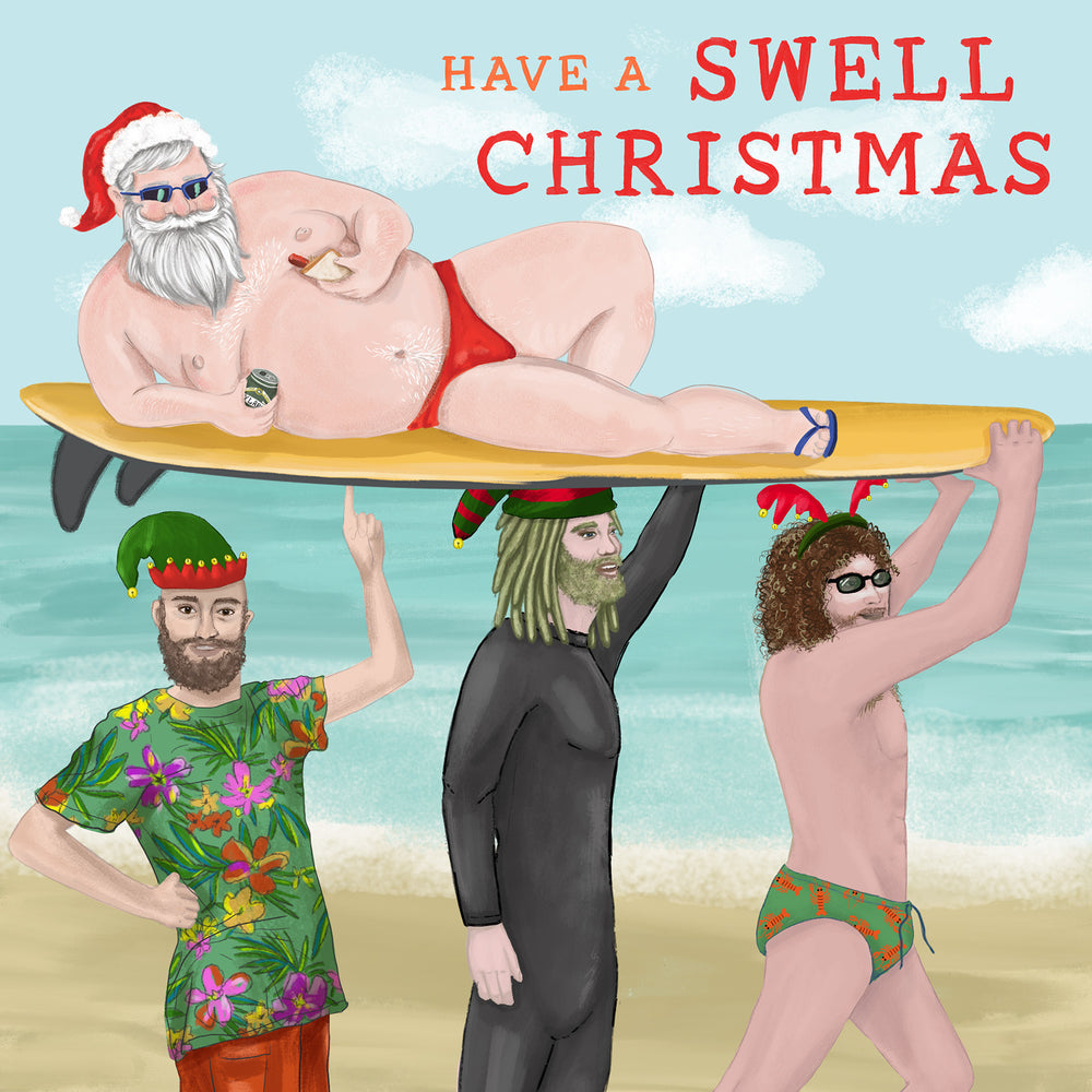 
                      
                        Greeting Card Surf Santa
                      
                    