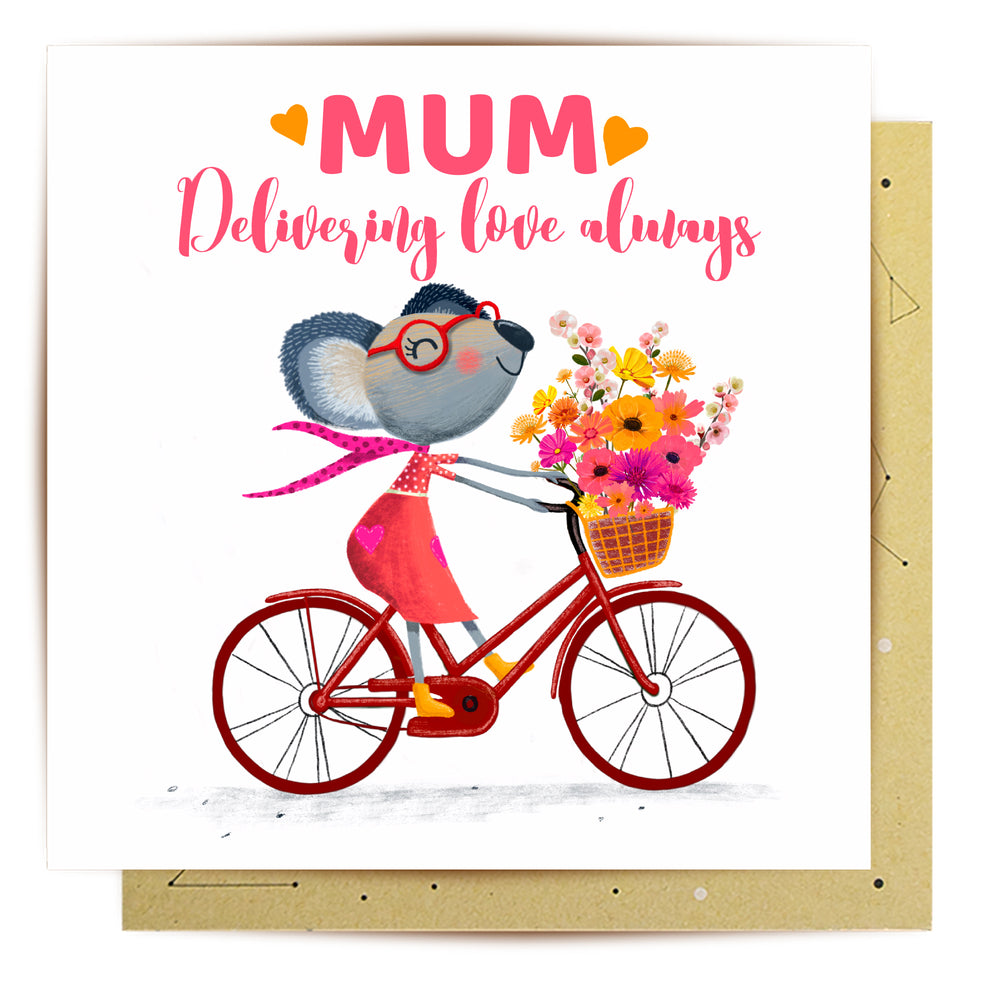 
                      
                        Greeting Card Delivering Love Mum
                      
                    