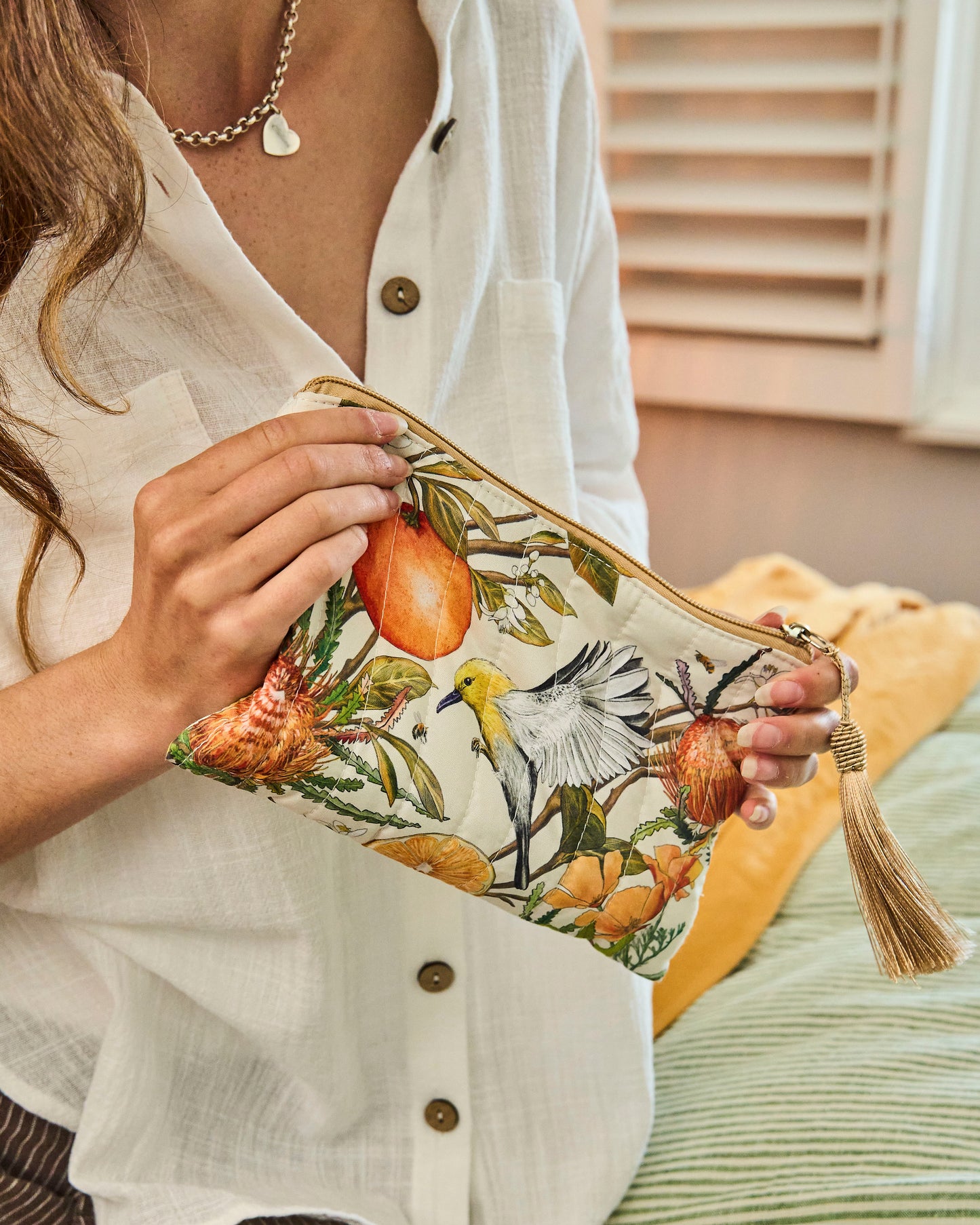 Quilted Comforter Pouch Golden Hour