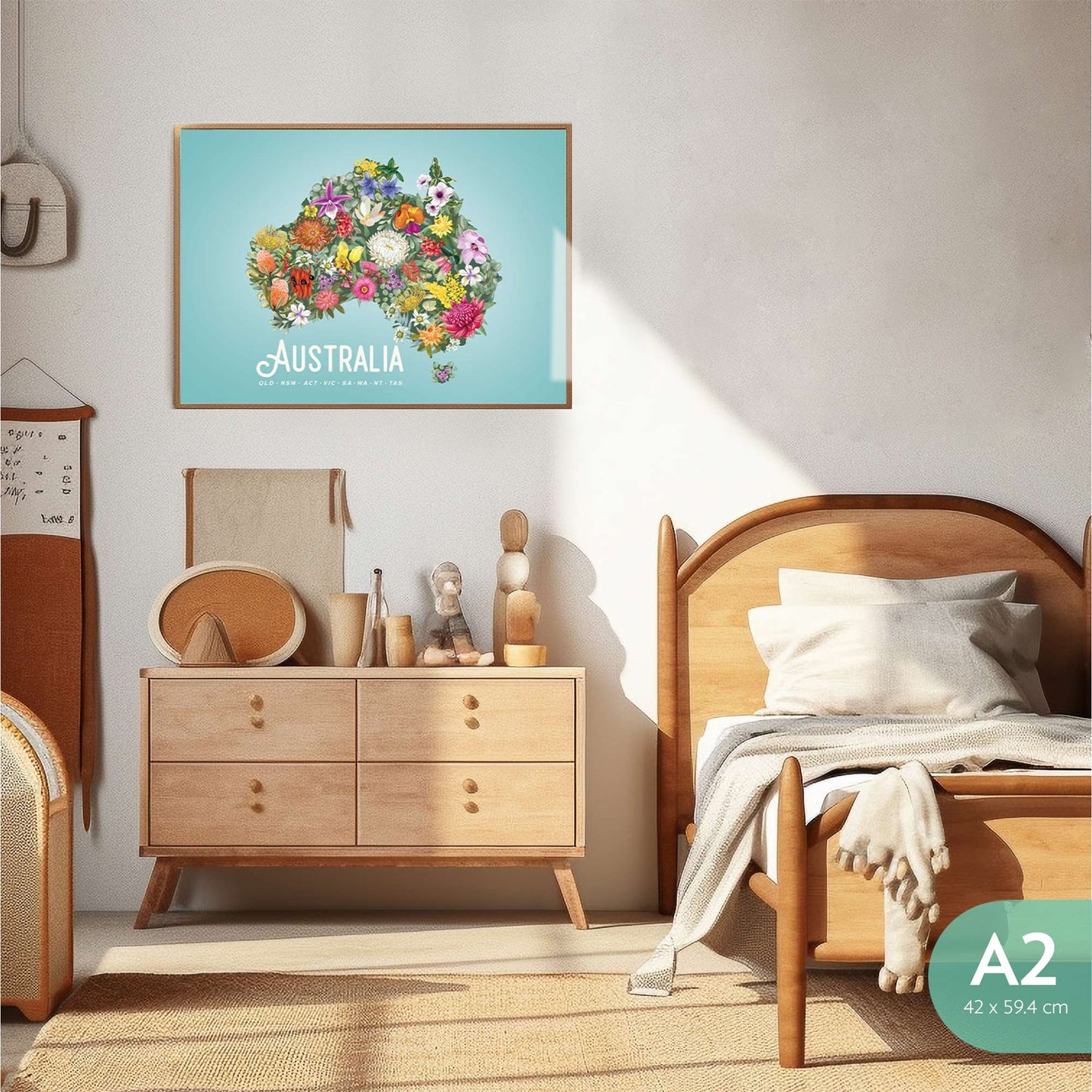 Art Print G'day Australian Map