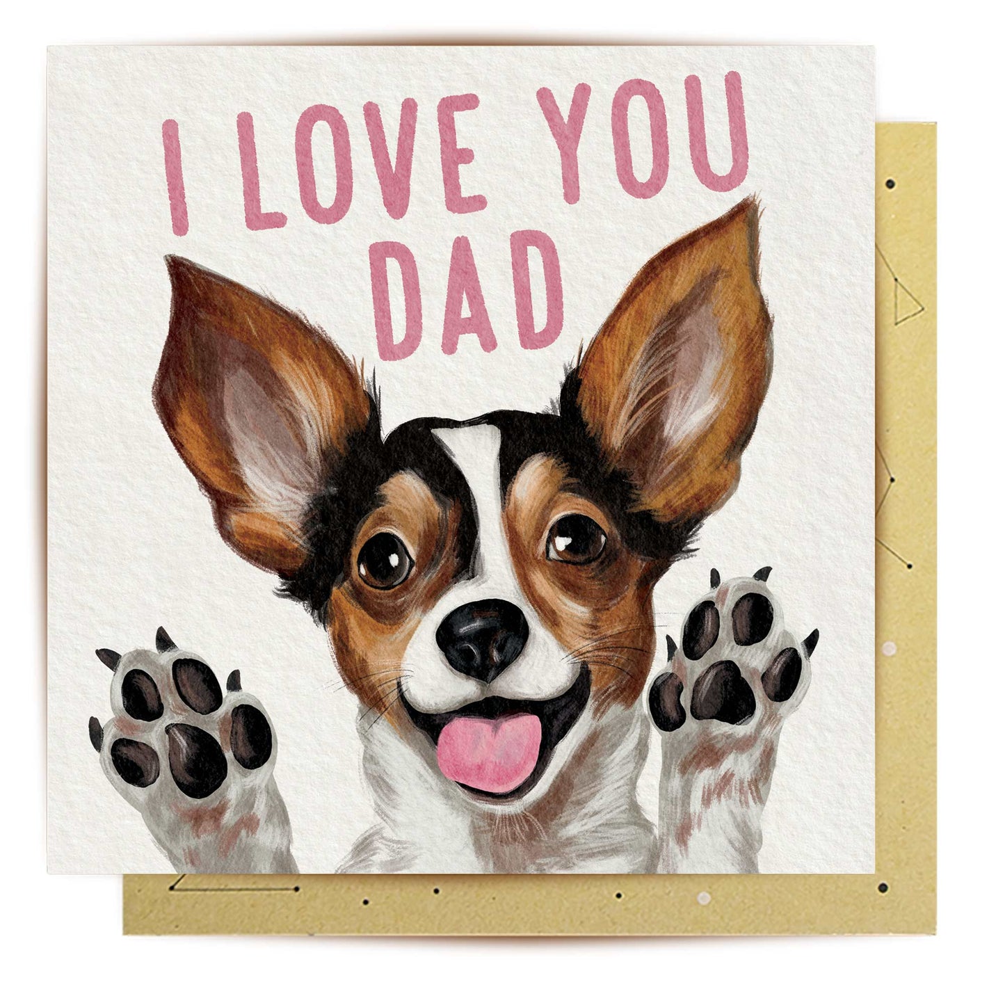 Greeting Card I Love You Dad Puppy