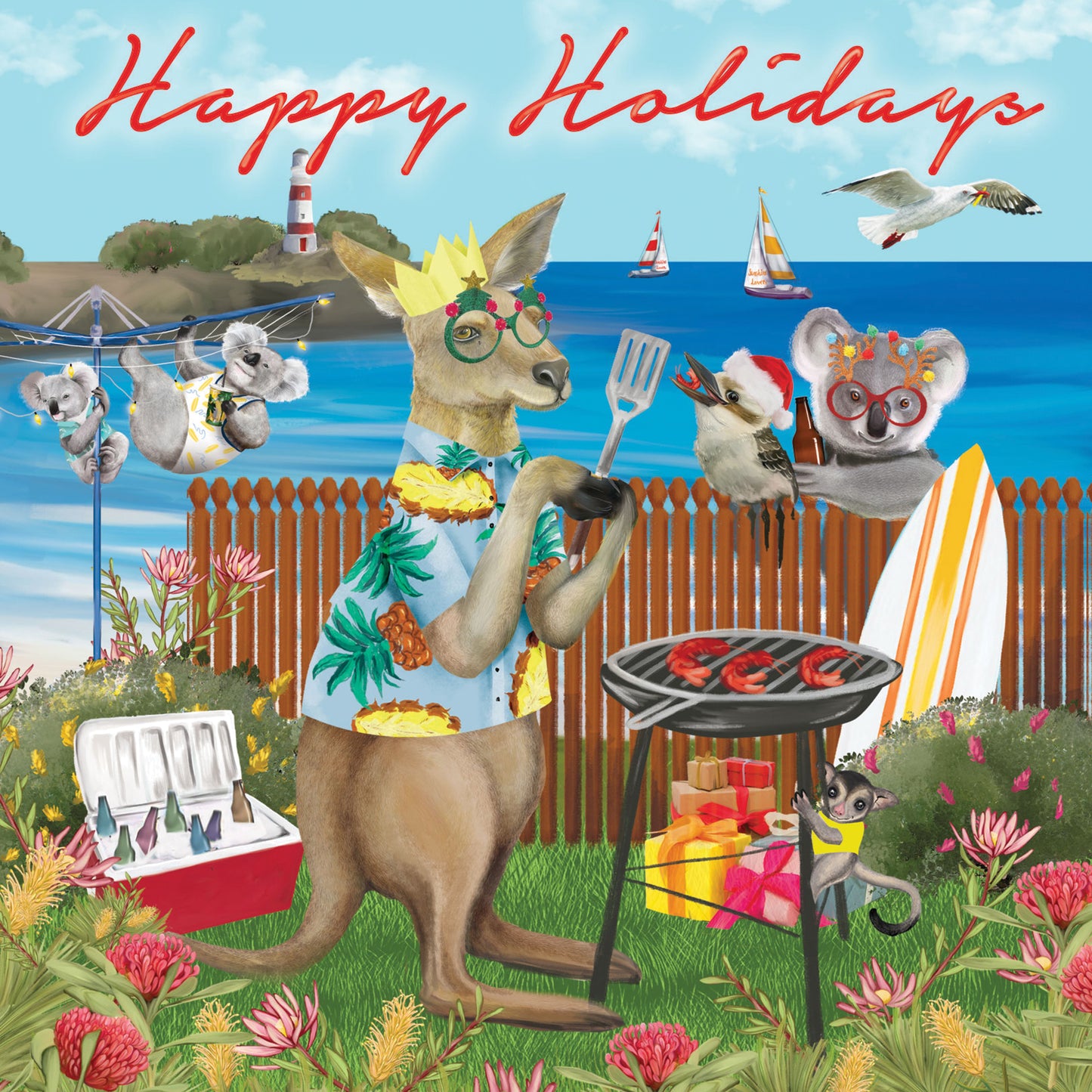 Greeting Card Festive Happy Holidays
