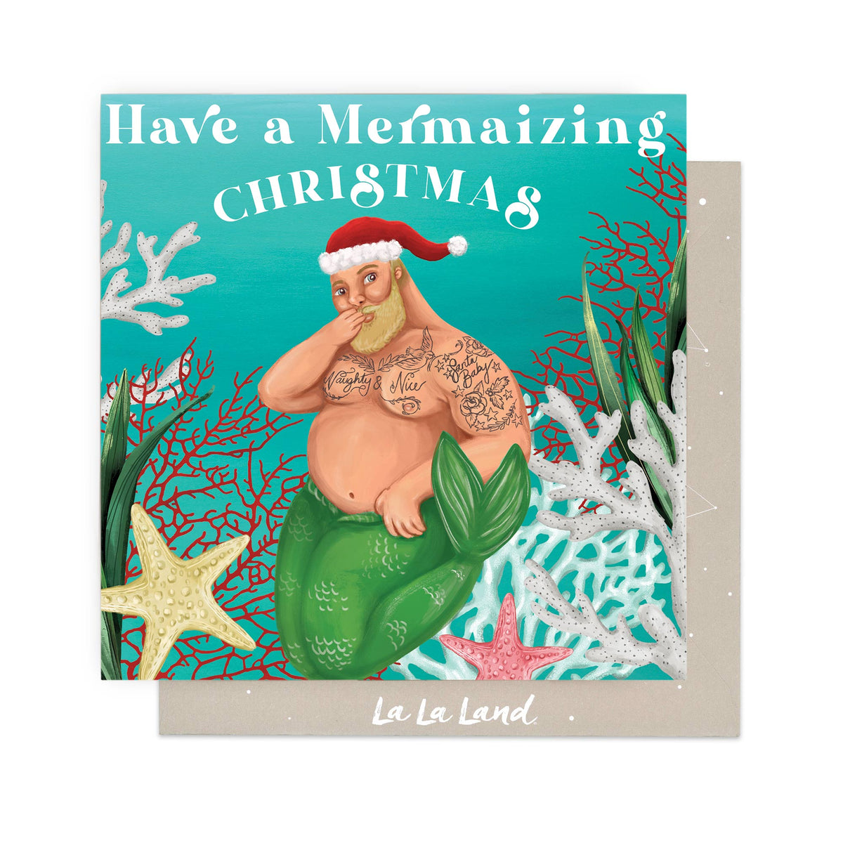 Greeting Card Mermaizing Christmas