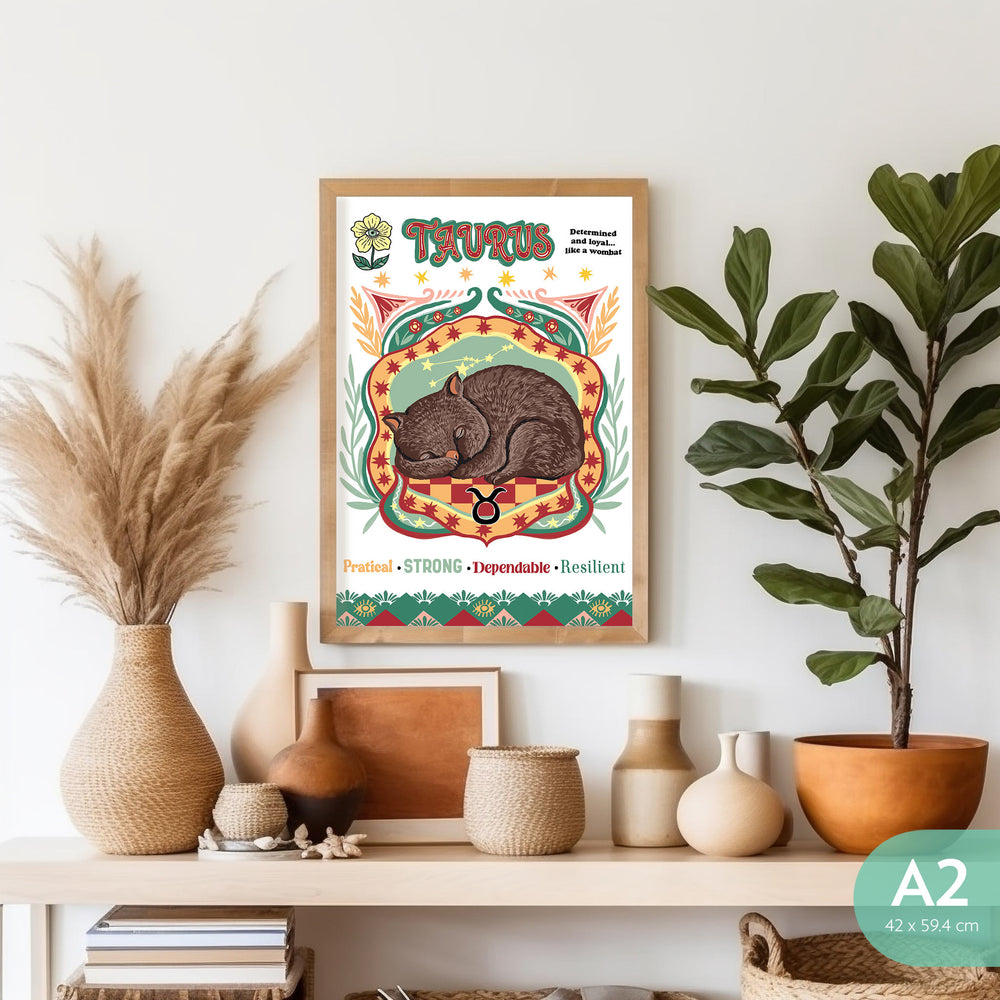Art Print Aussie Astrology Taurus