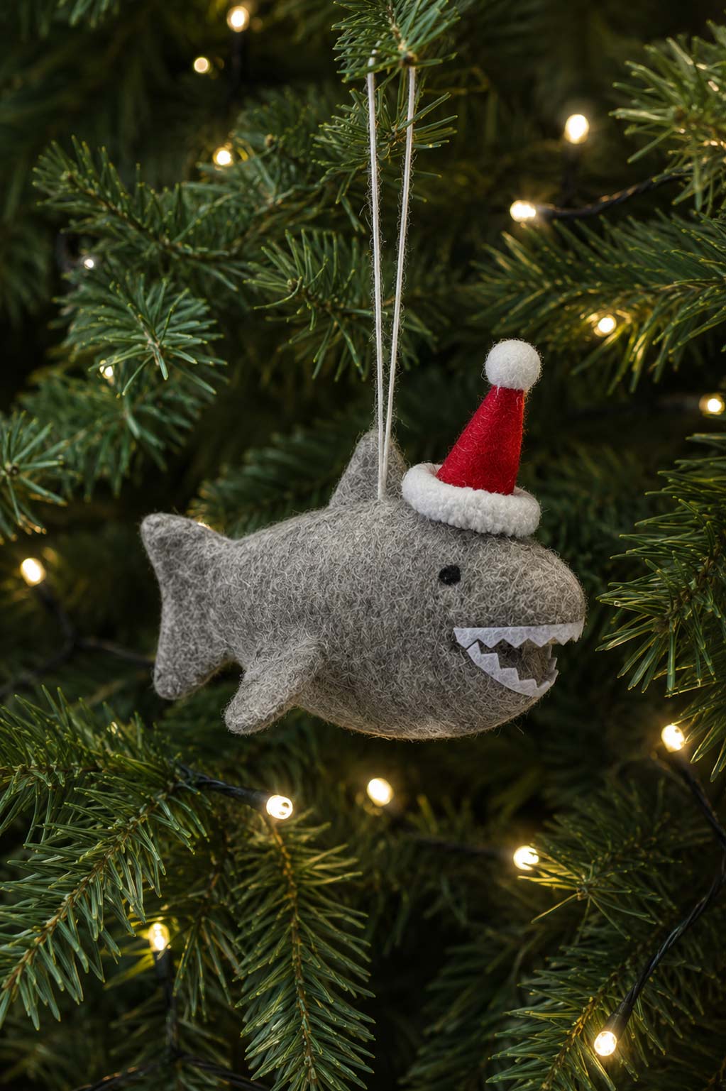Felt Ornament Santa Shark