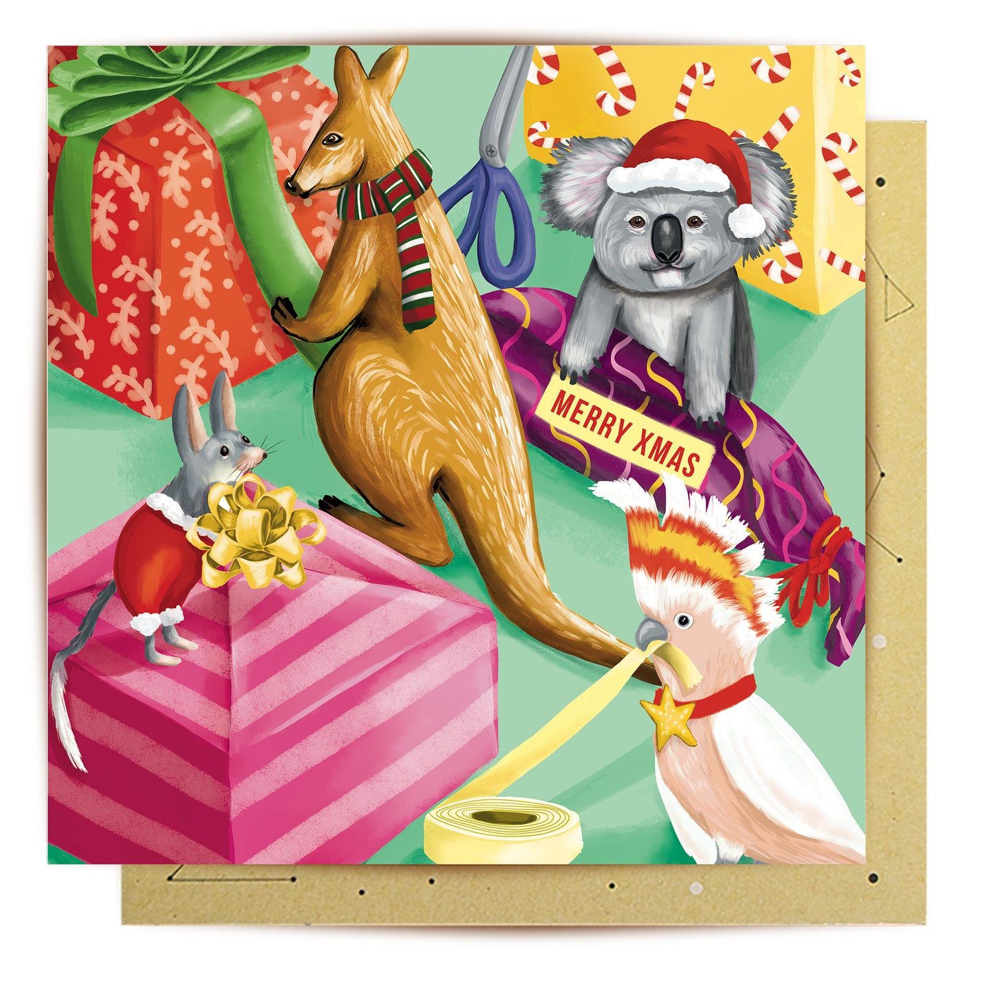 Greeting Card Xmas Wrapping