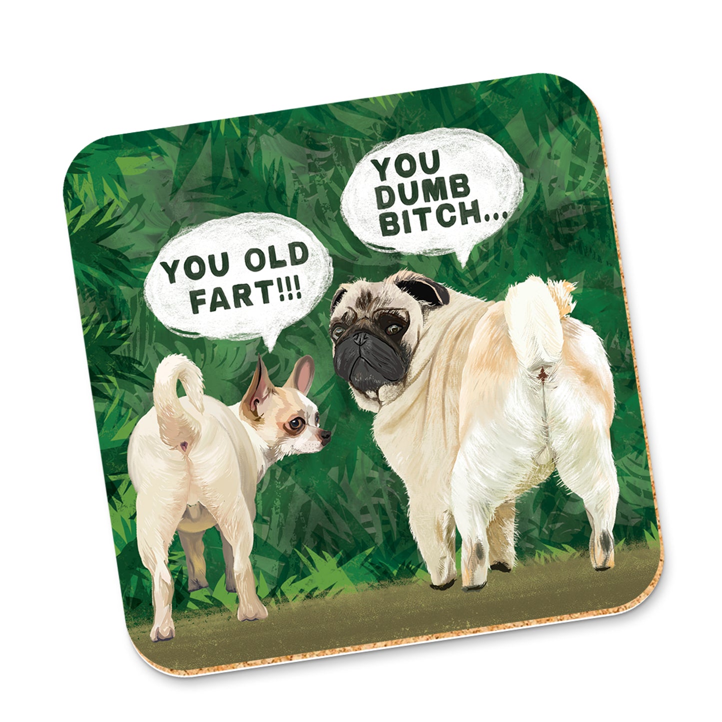 Corky Coaster Old Fart Dumb