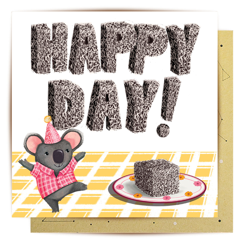 
                      
                        Greeting Card Happy Day Lamington
                      
                    