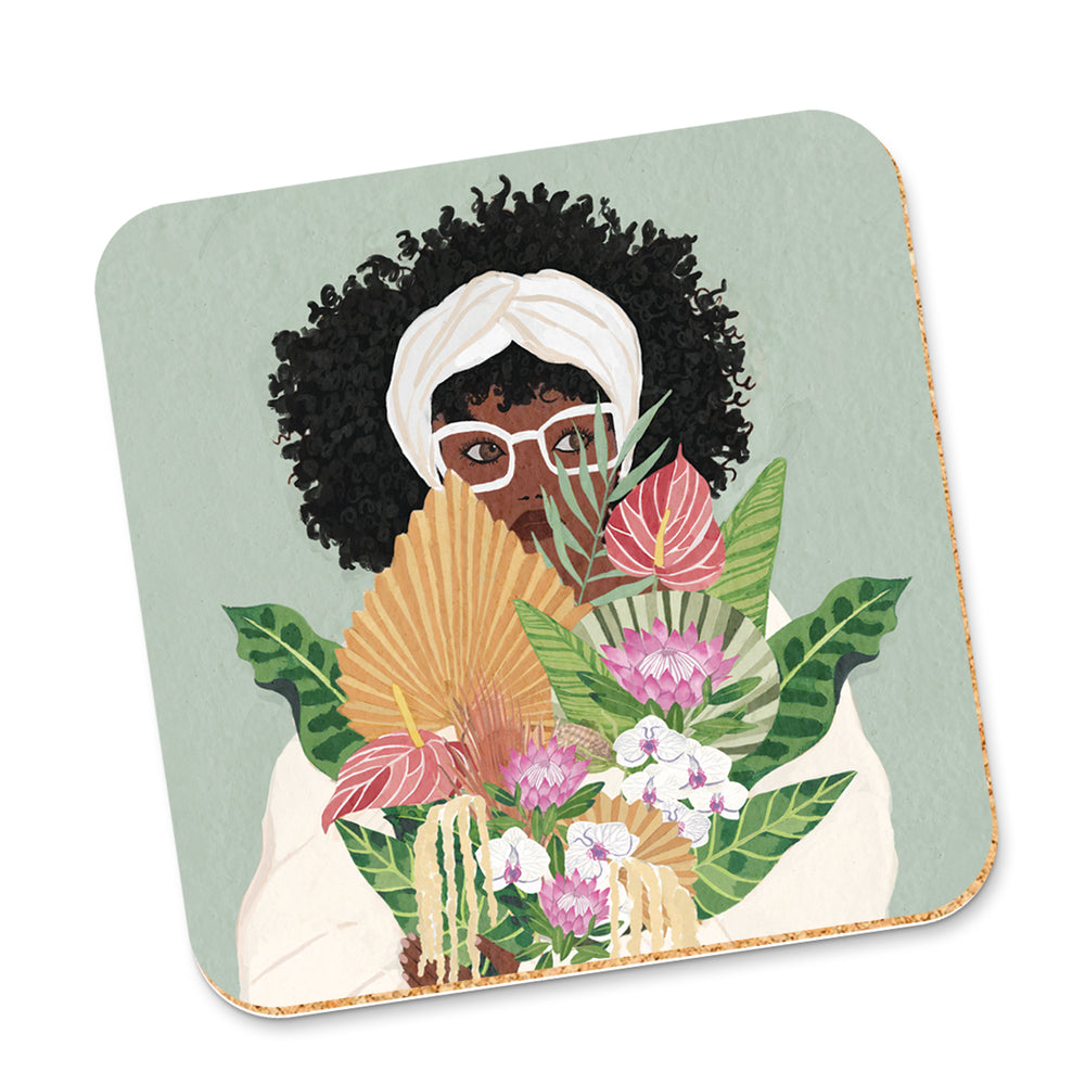 Corky Coaster Floral Abundance