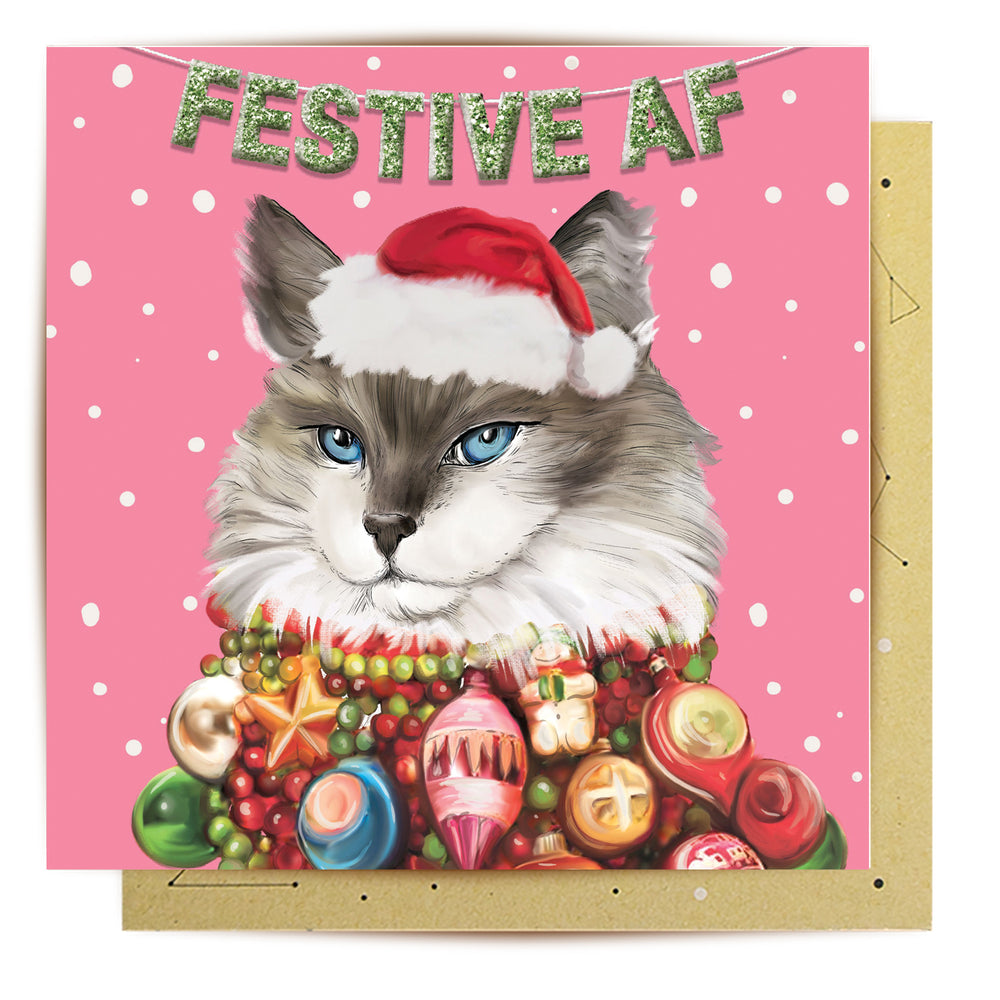 Greeting Card Festive As Fuck