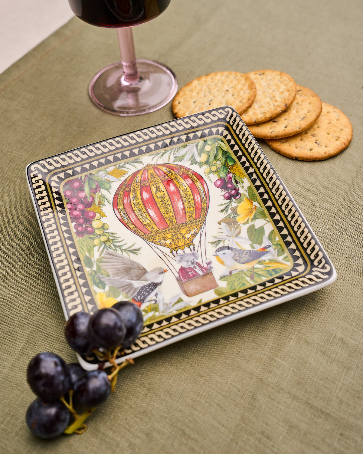 Square Trinket Tray Vineyard Visions Balloon