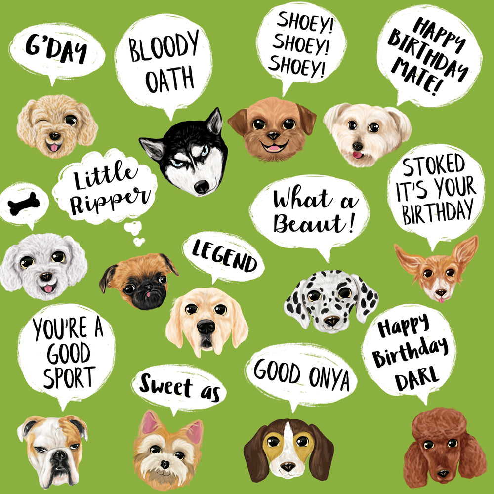 
                      
                        Greeting Card Dog's Speech
                      
                    