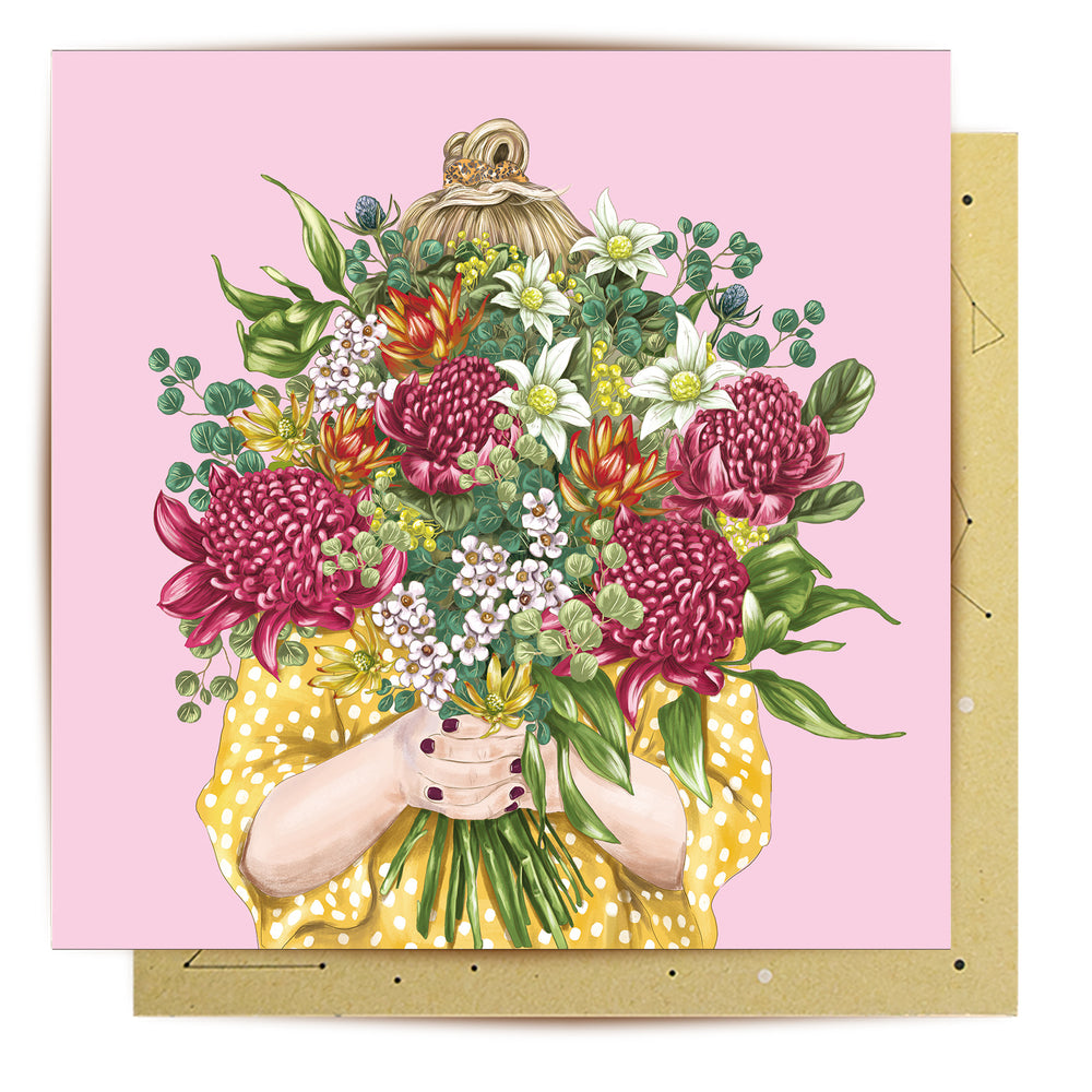 
                      
                        Greeting Card Girl Bouquet
                      
                    