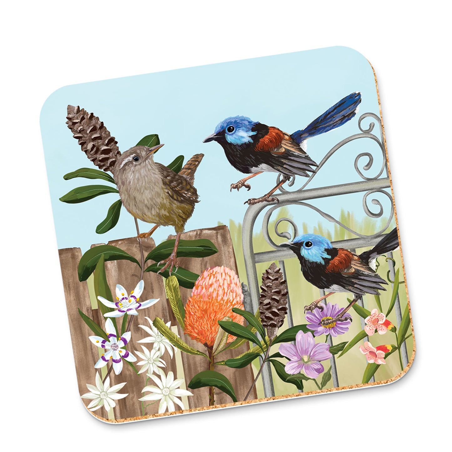Corky Coaster Backcountry Birds