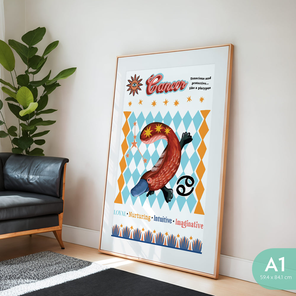 Art Print Aussie Astrology Cancer