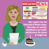Greeting Card Breaking News Cakes