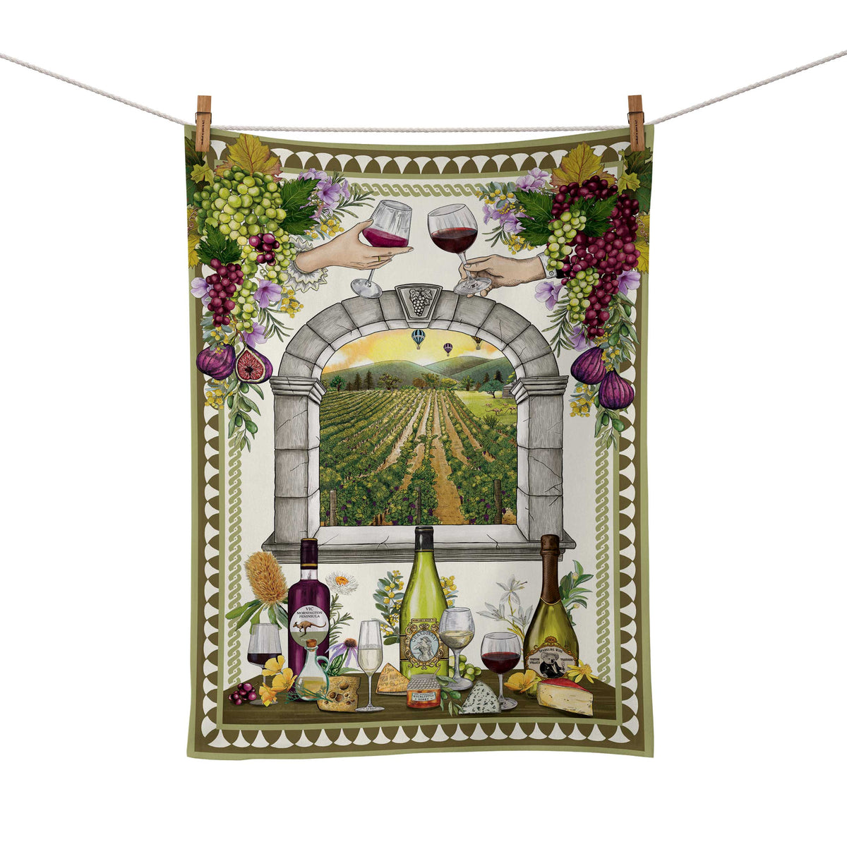 Tea Towel Vineyard Visions