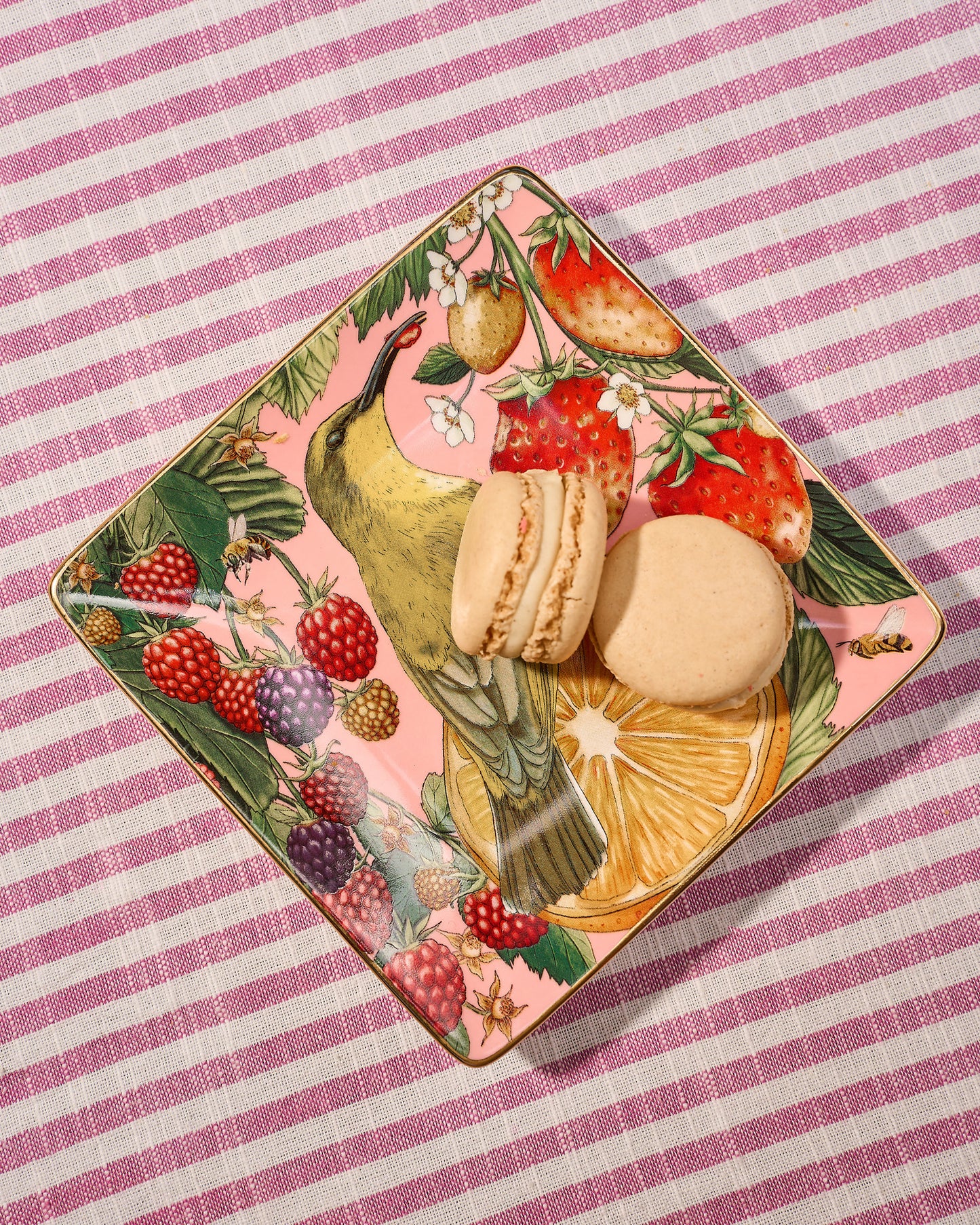 Square Trinket Tray Bountiful Harvest