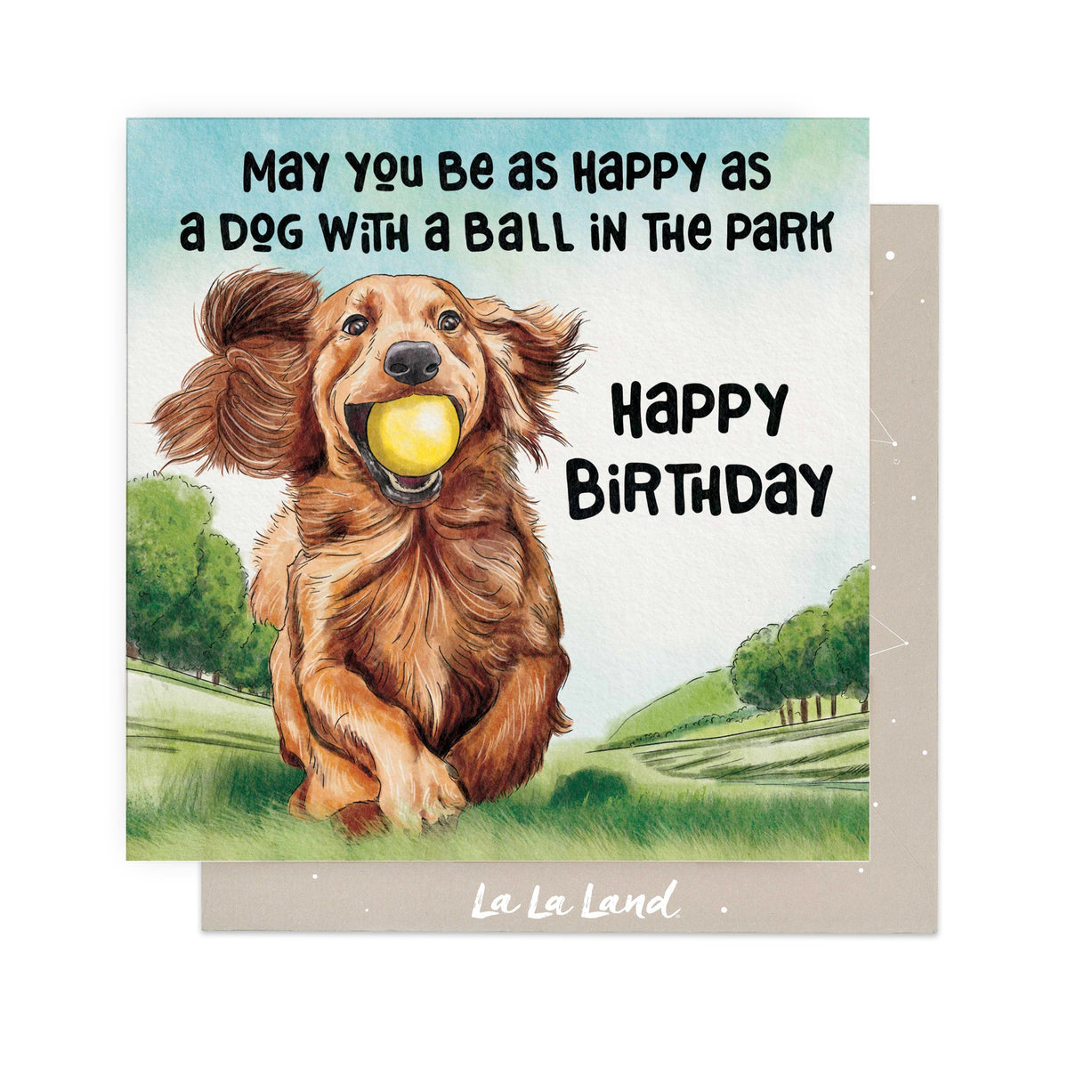Greeting Card A Dog With A Ball