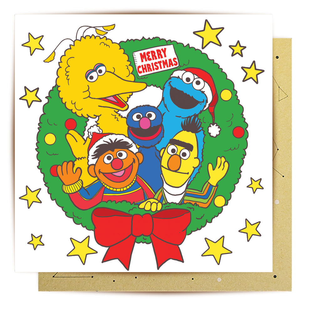 
                      
                        Greeting Card Sesame Street Wreath
                      
                    