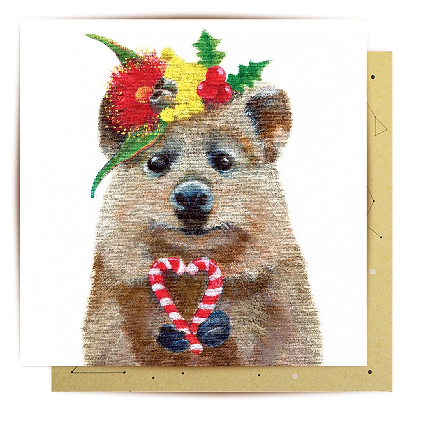 Greeting Card Quokka Elfie