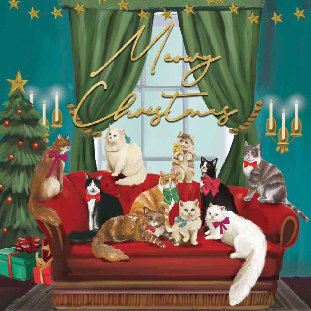 Greeting Card Meowy Christmas