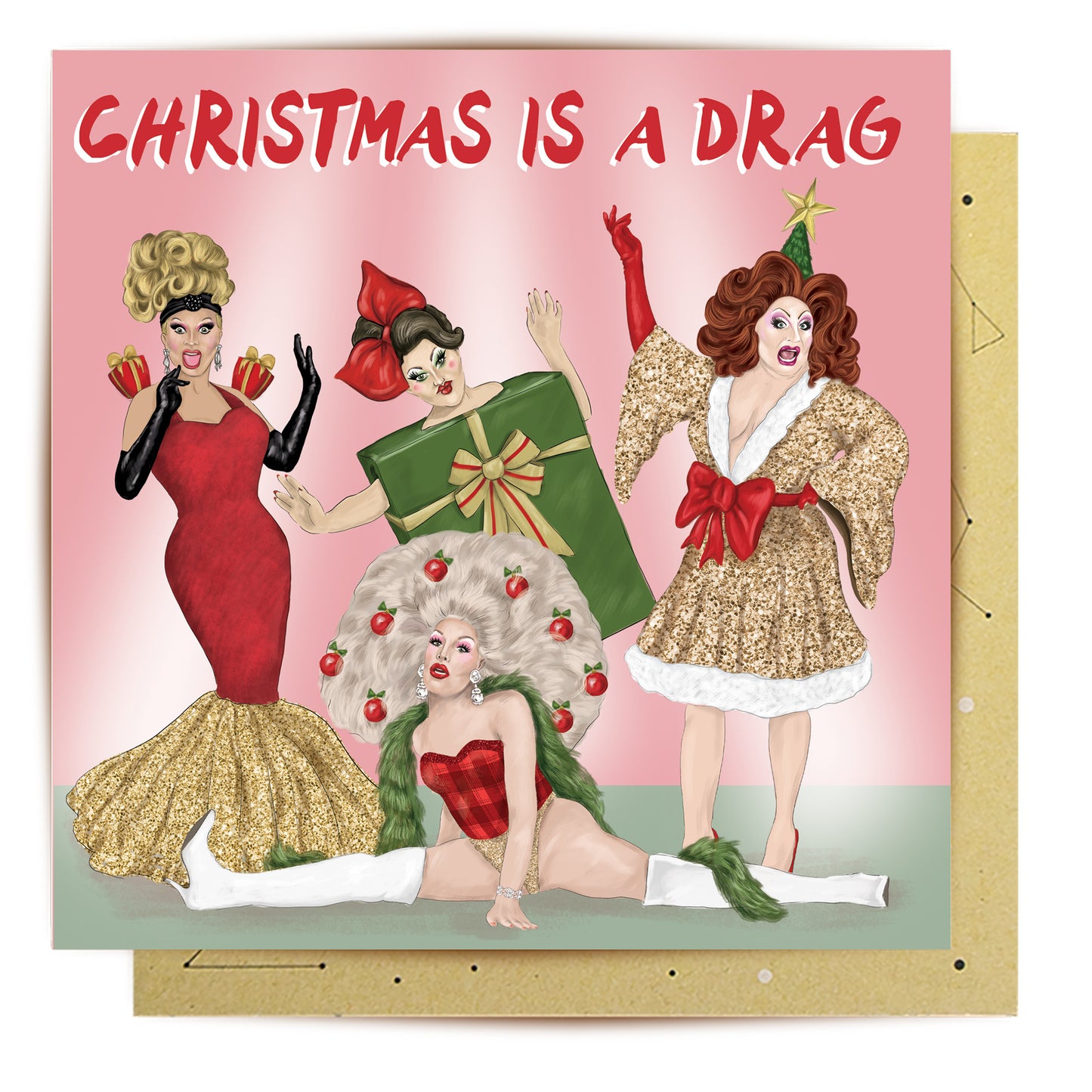 Greeting Card Christmas Drag