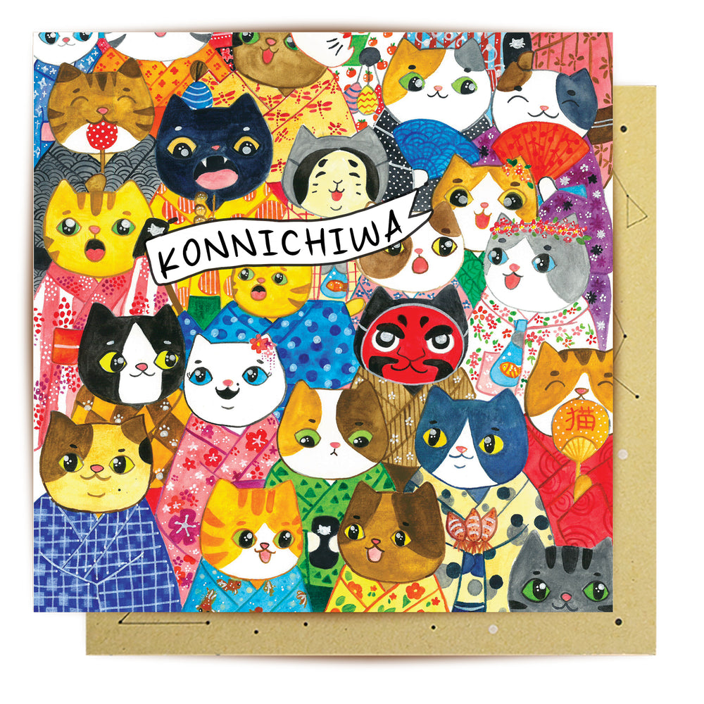 
                      
                        Greeting Card Cats In Kyoto
                      
                    