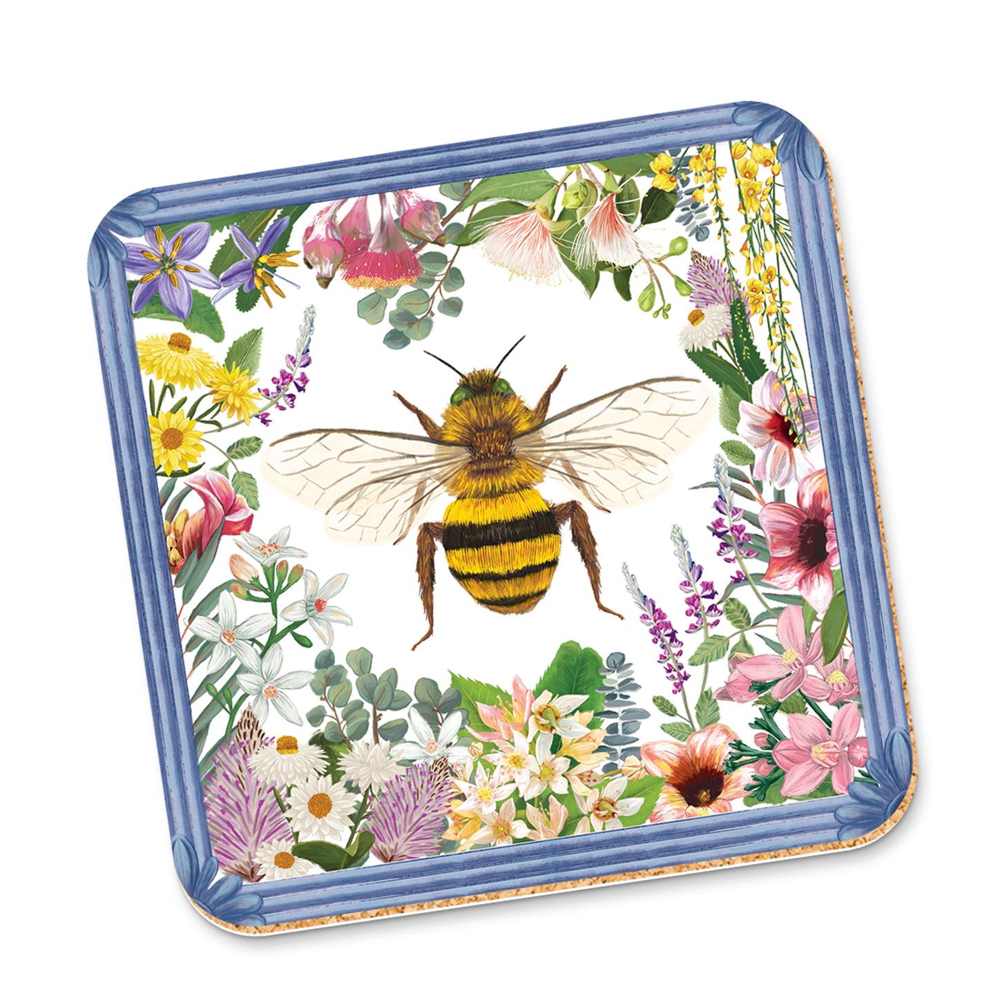 Corky Coaster Enchanted Garden Bee