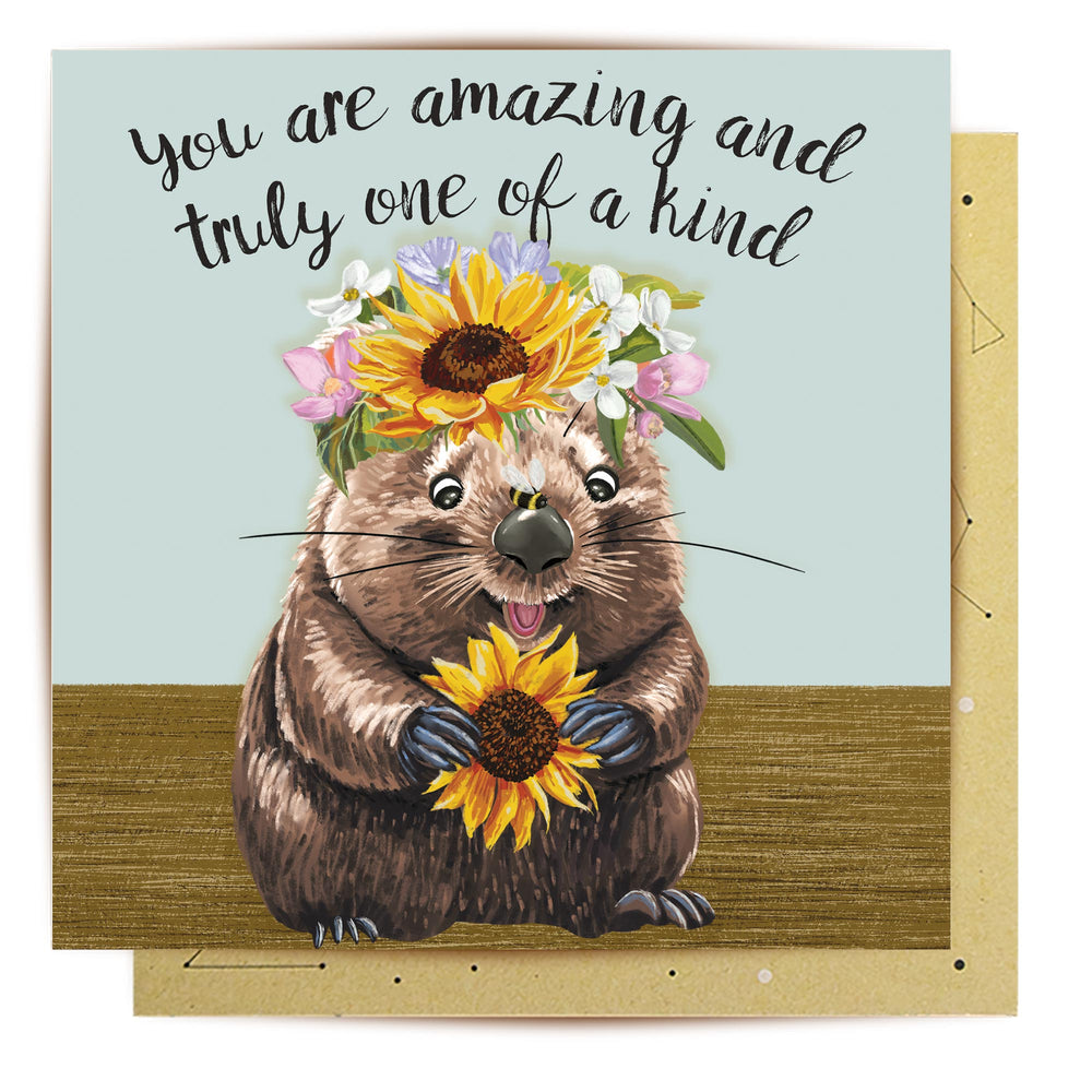 Greeting Card Giggles Wombat