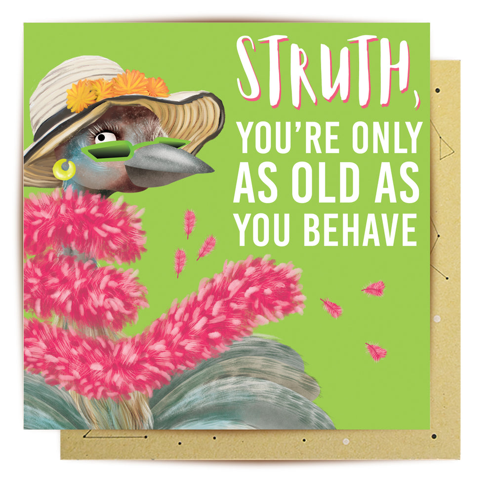 
                      
                        Greeting Card As Old As You Behave
                      
                    