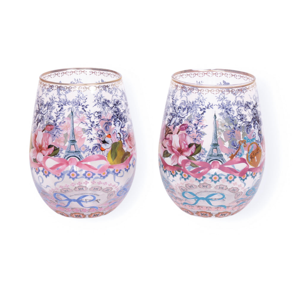 Glass Tumbler Large Je t'aime Paris (Set of 2 glasses)